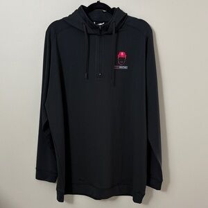 Swannies Golf Black Quarter Zip Pink Whitney Logo 2XL NWT